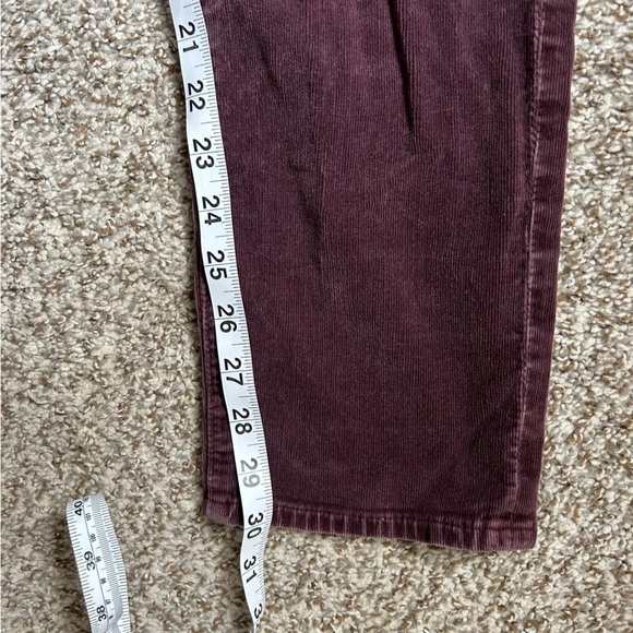 Ag Adriano Goldschmied Purple Corduroy Low Rise Slim Straight The Stevie Casual - Picture 7 of 7